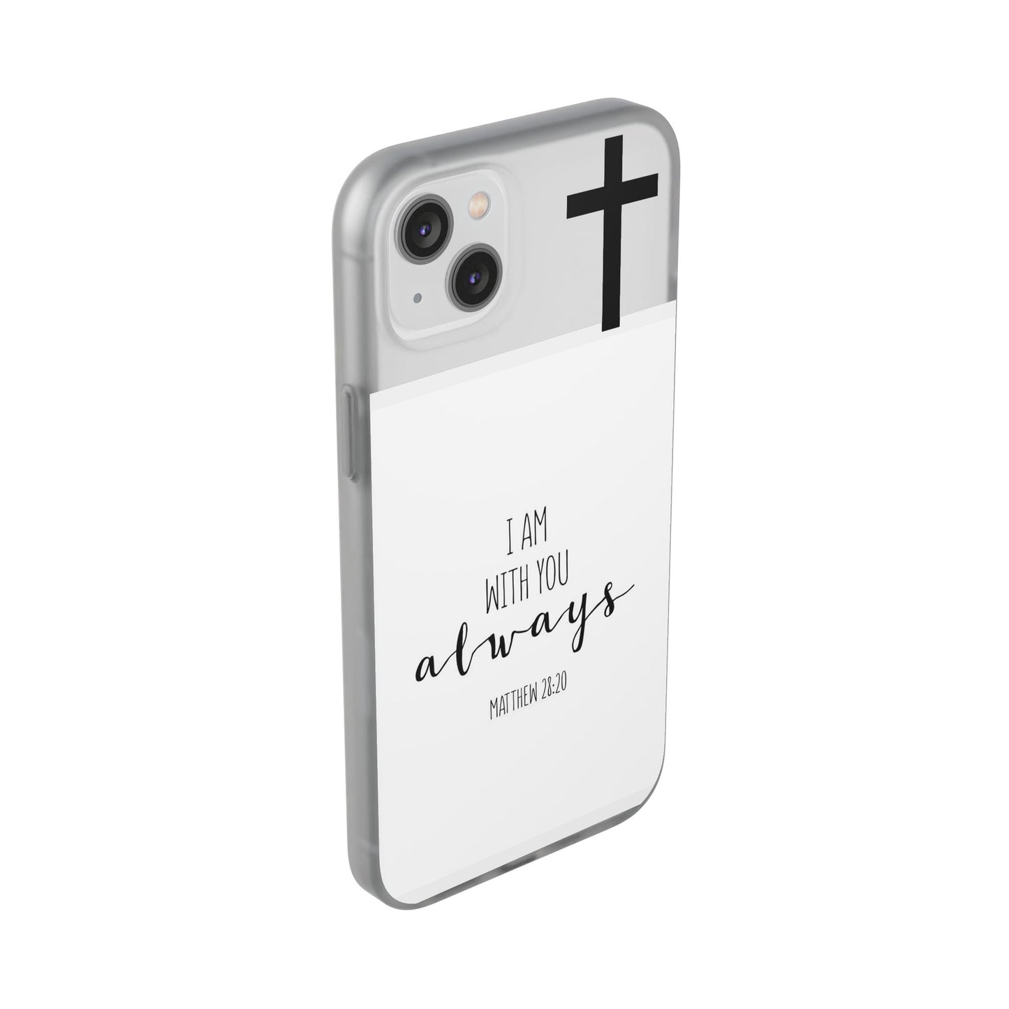 christian phone case with bible verse and cross