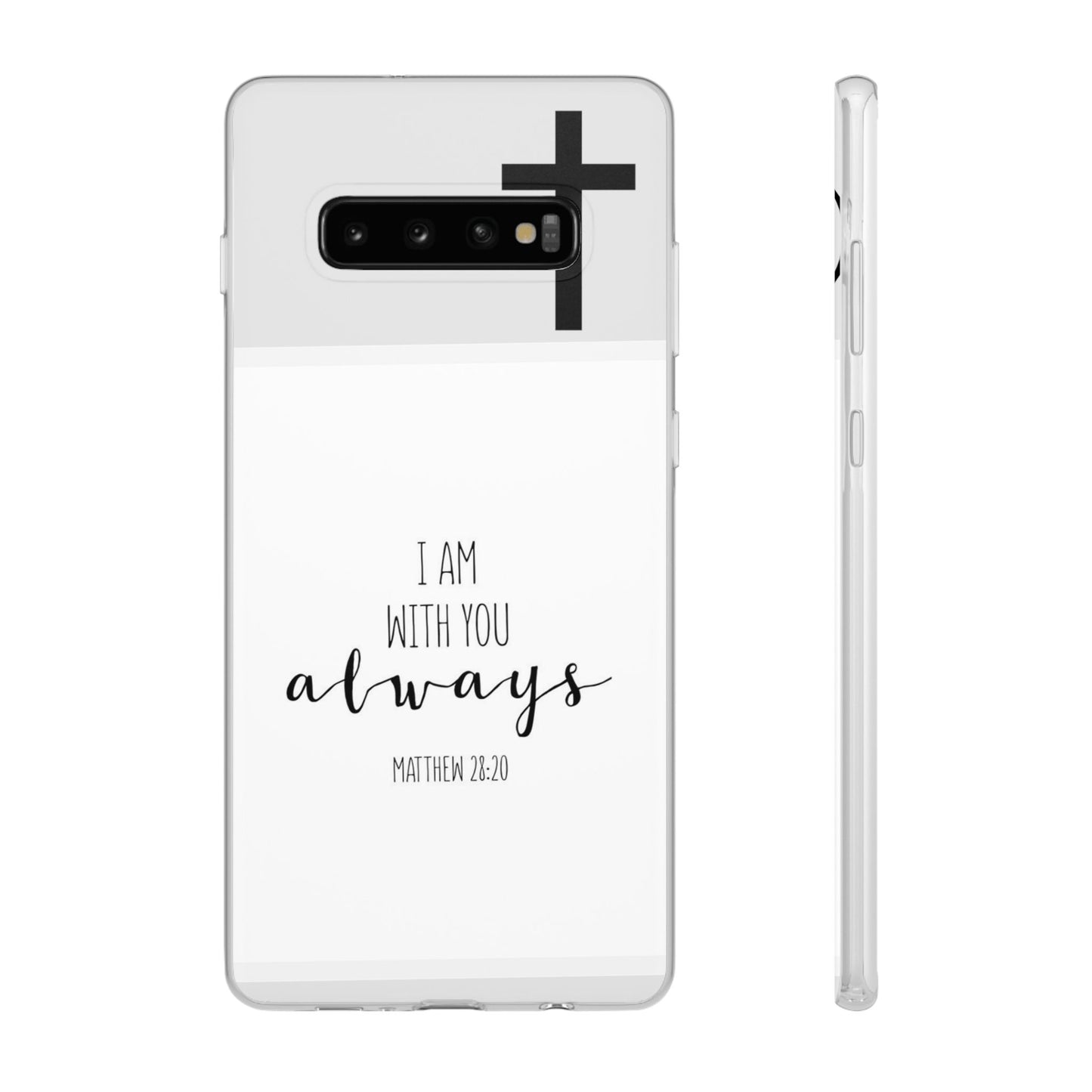 christian phone case with bible verse and cross