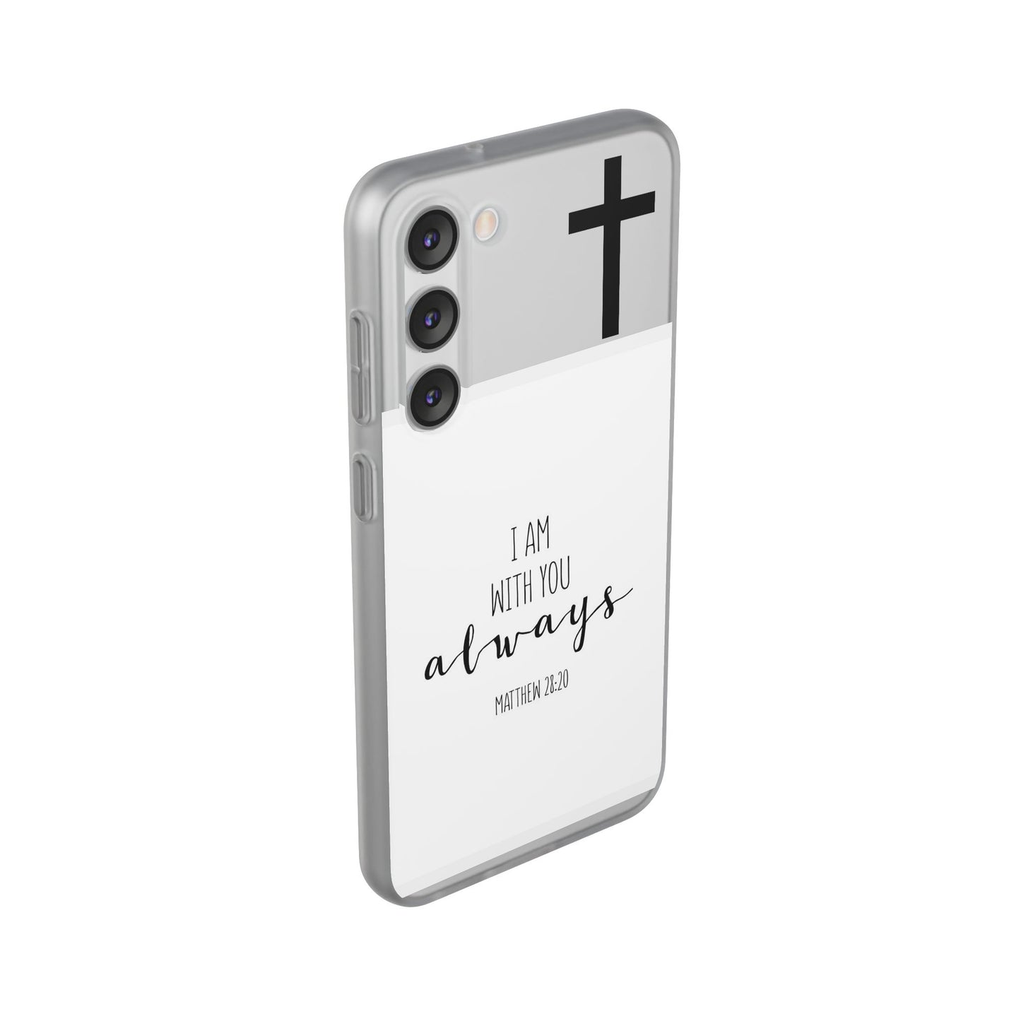 christian phone case with bible verse and cross