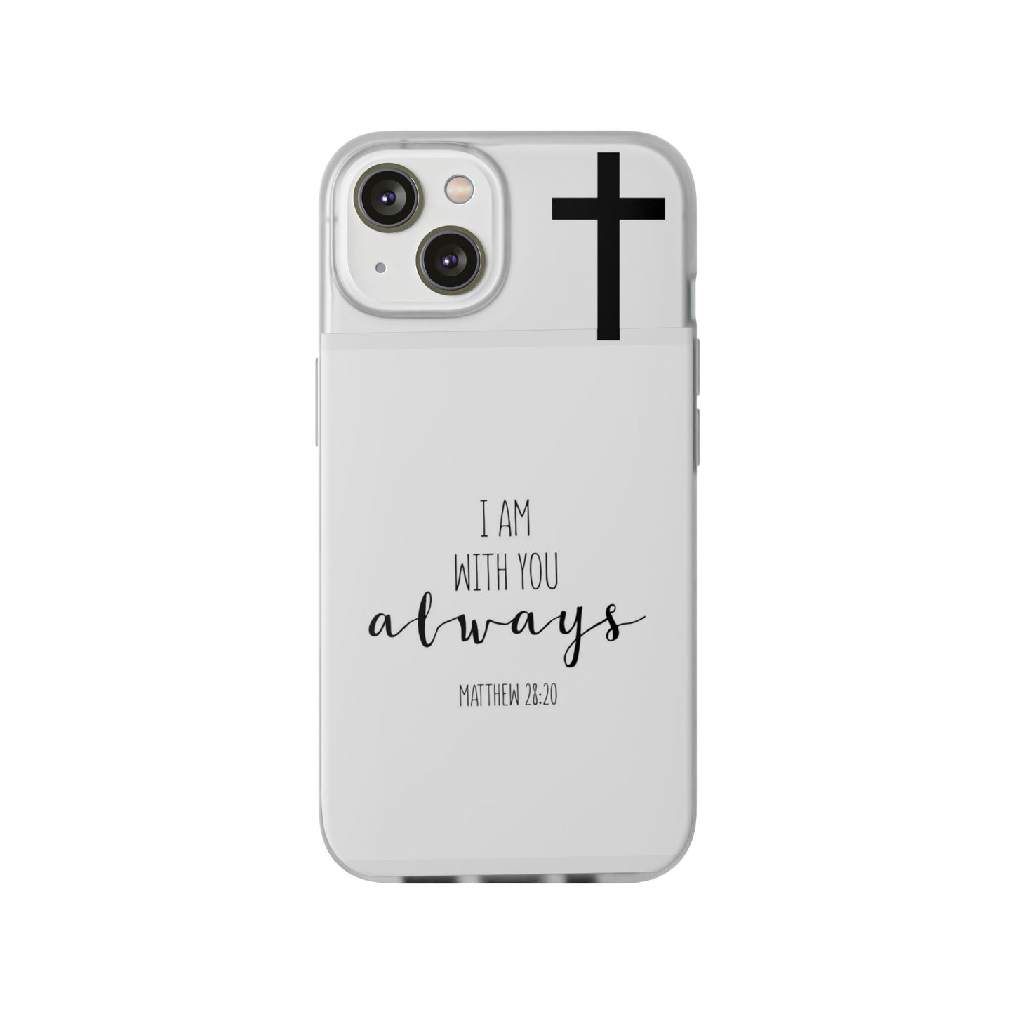 christian phone case with bible verse and cross