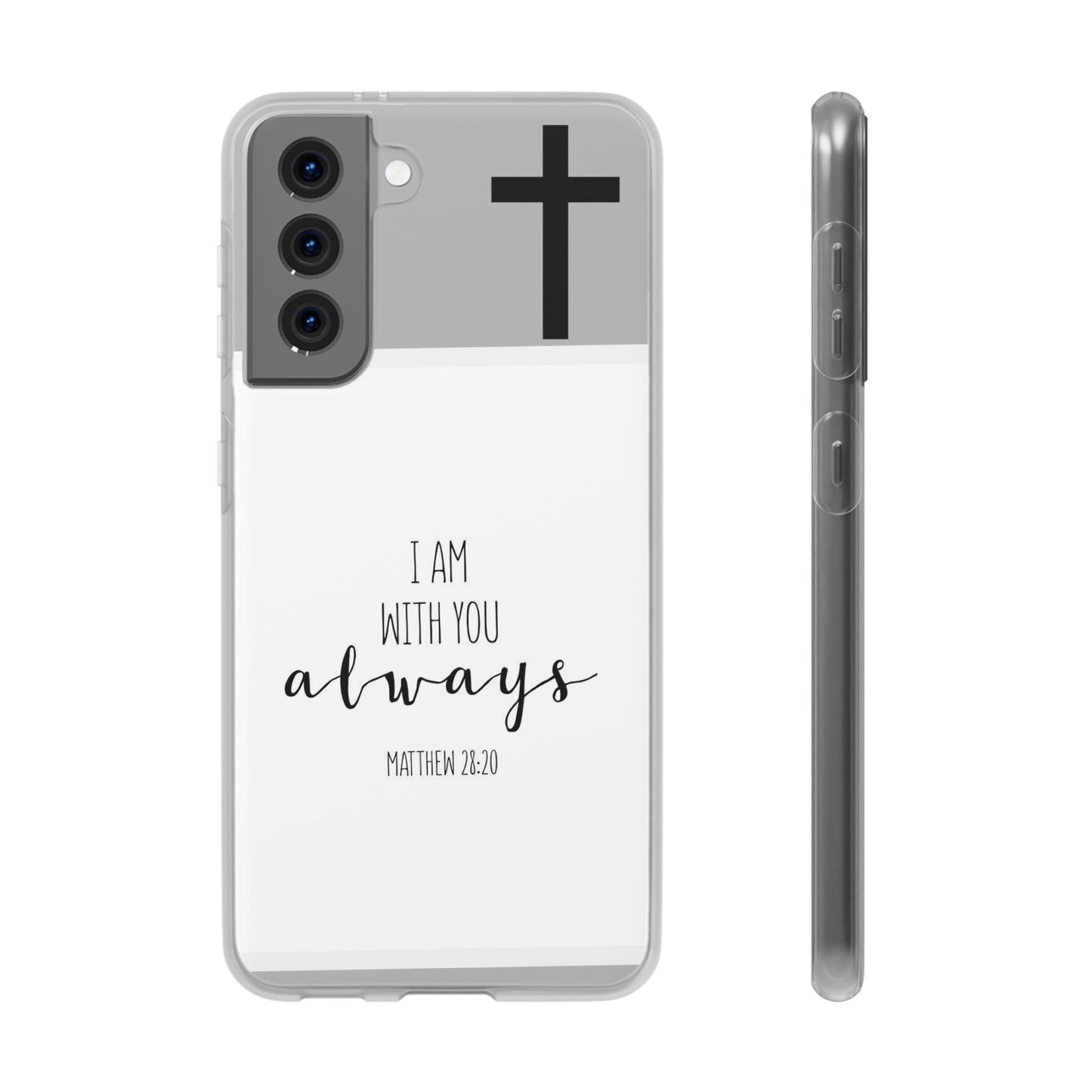 christian phone case with bible verse and cross