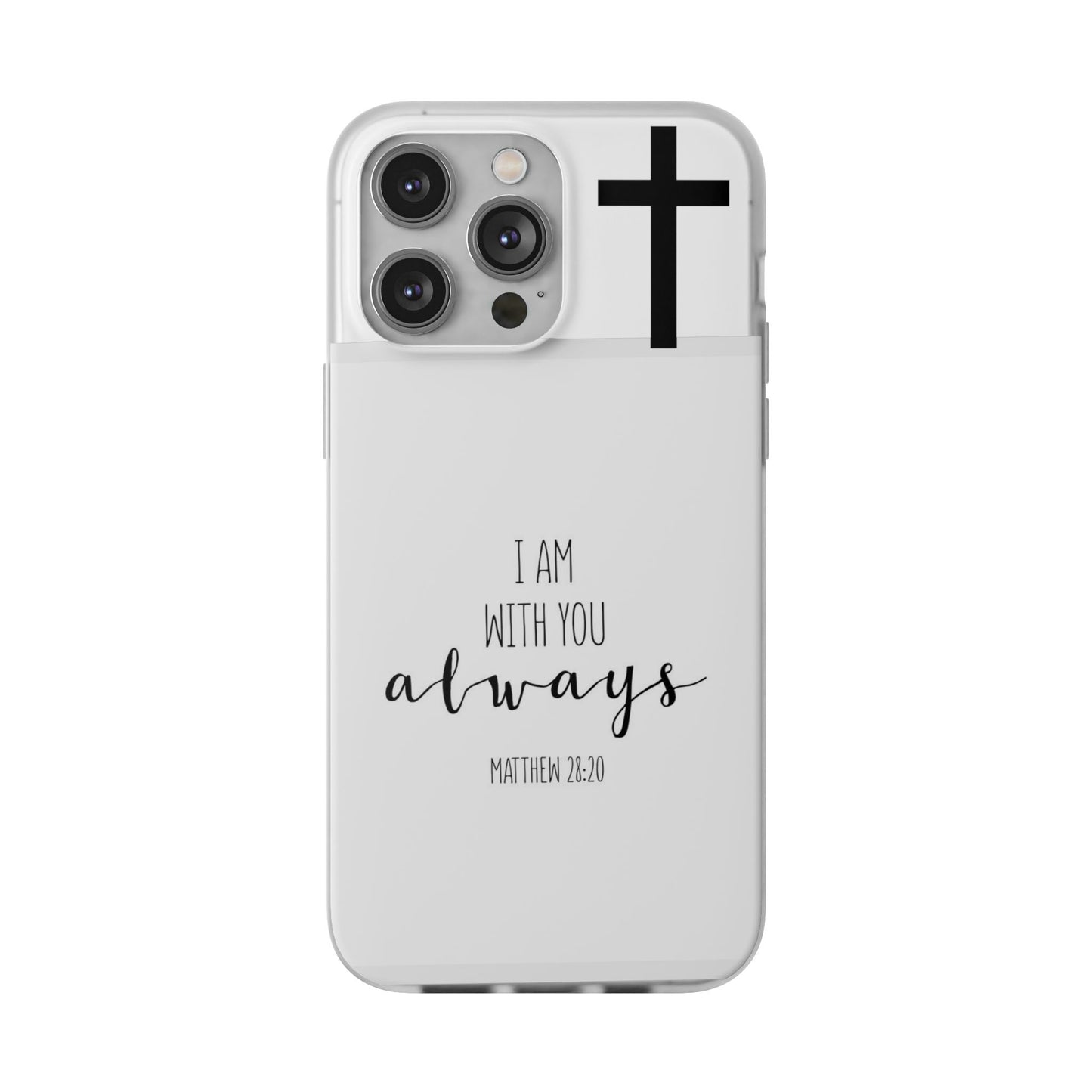 christian phone case with bible verse and cross