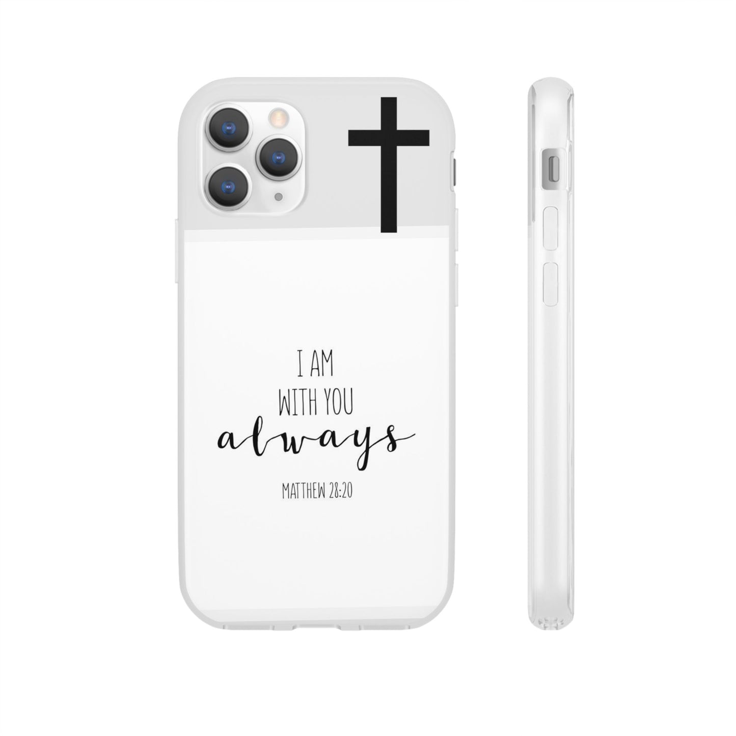 christian phone case with bible verse and cross