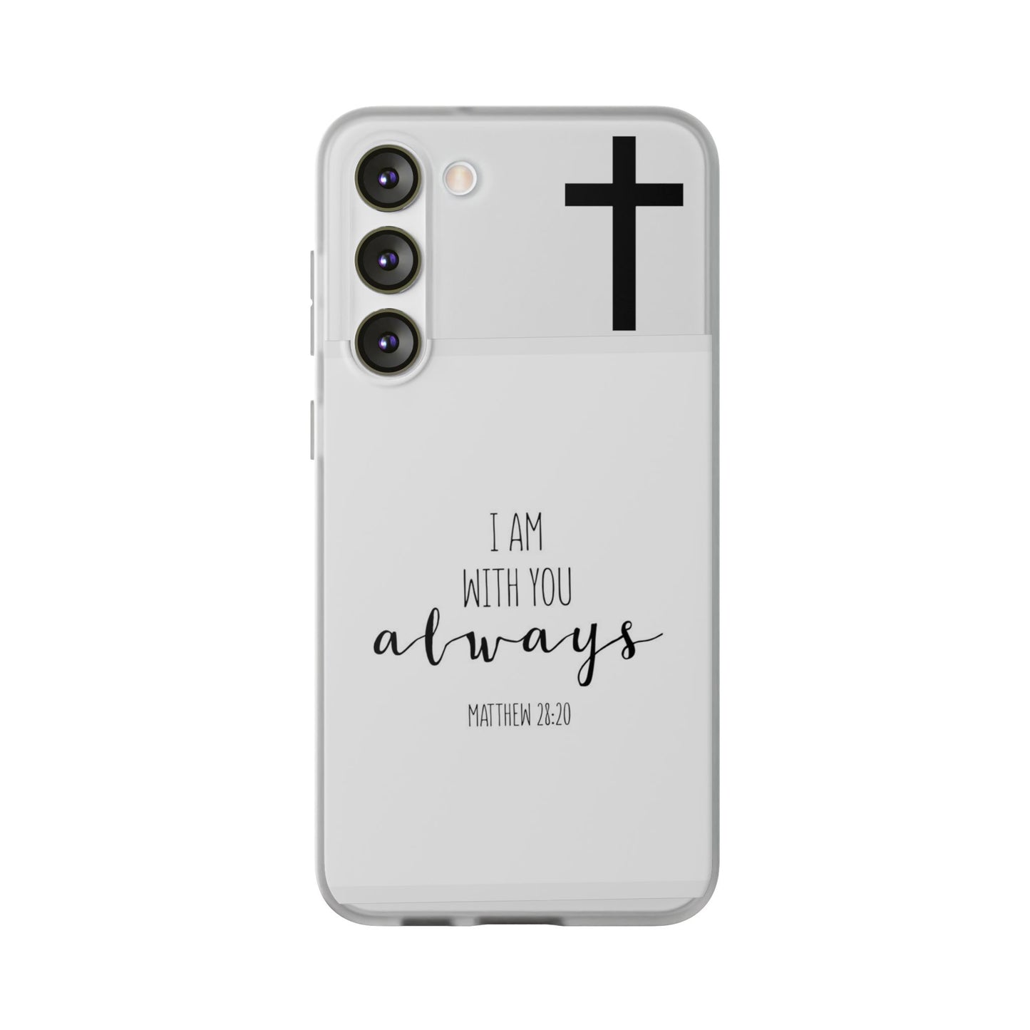 christian phone case with bible verse and cross