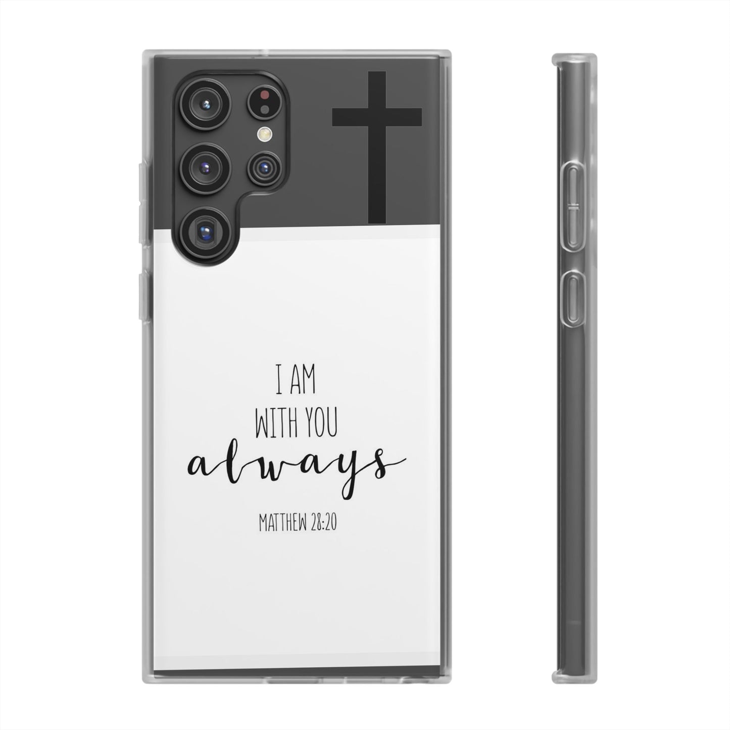 christian phone case with bible verse and cross