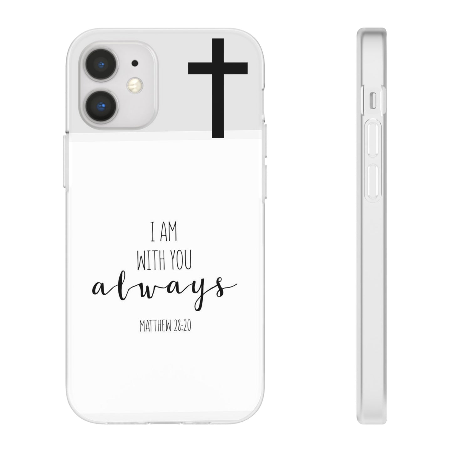 christian phone case with bible verse and cross