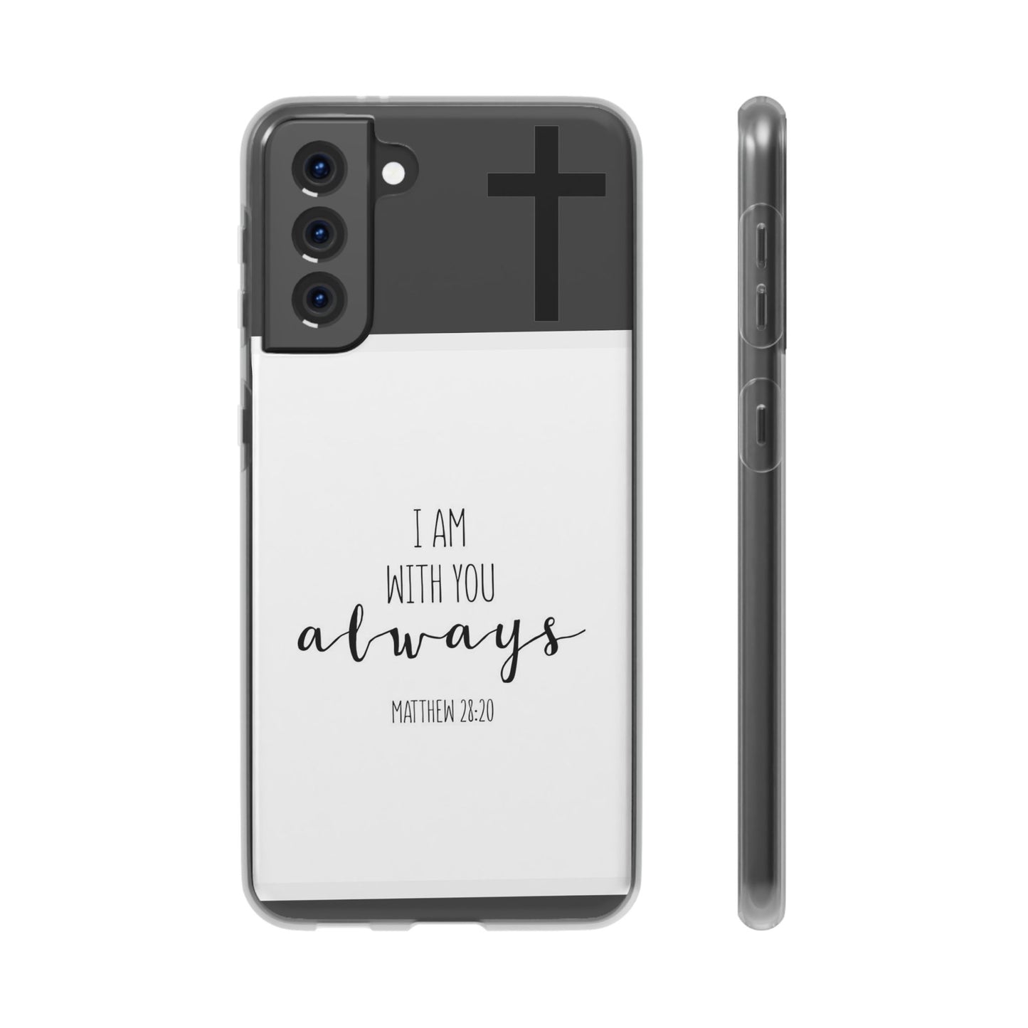 christian phone case with bible verse and cross