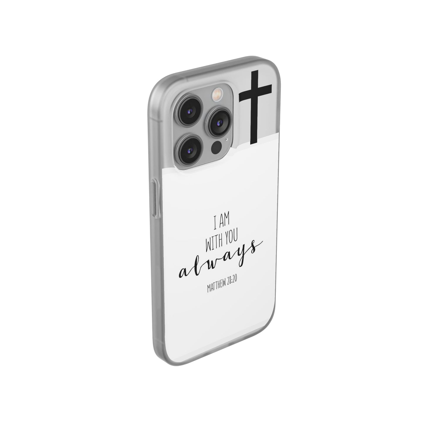 christian phone case with bible verse and cross