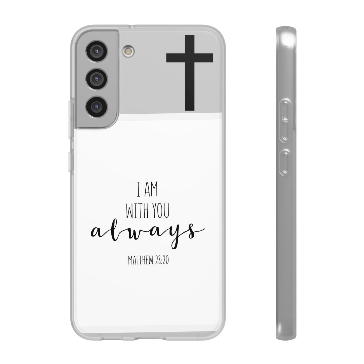 christian phone case with bible verse and cross