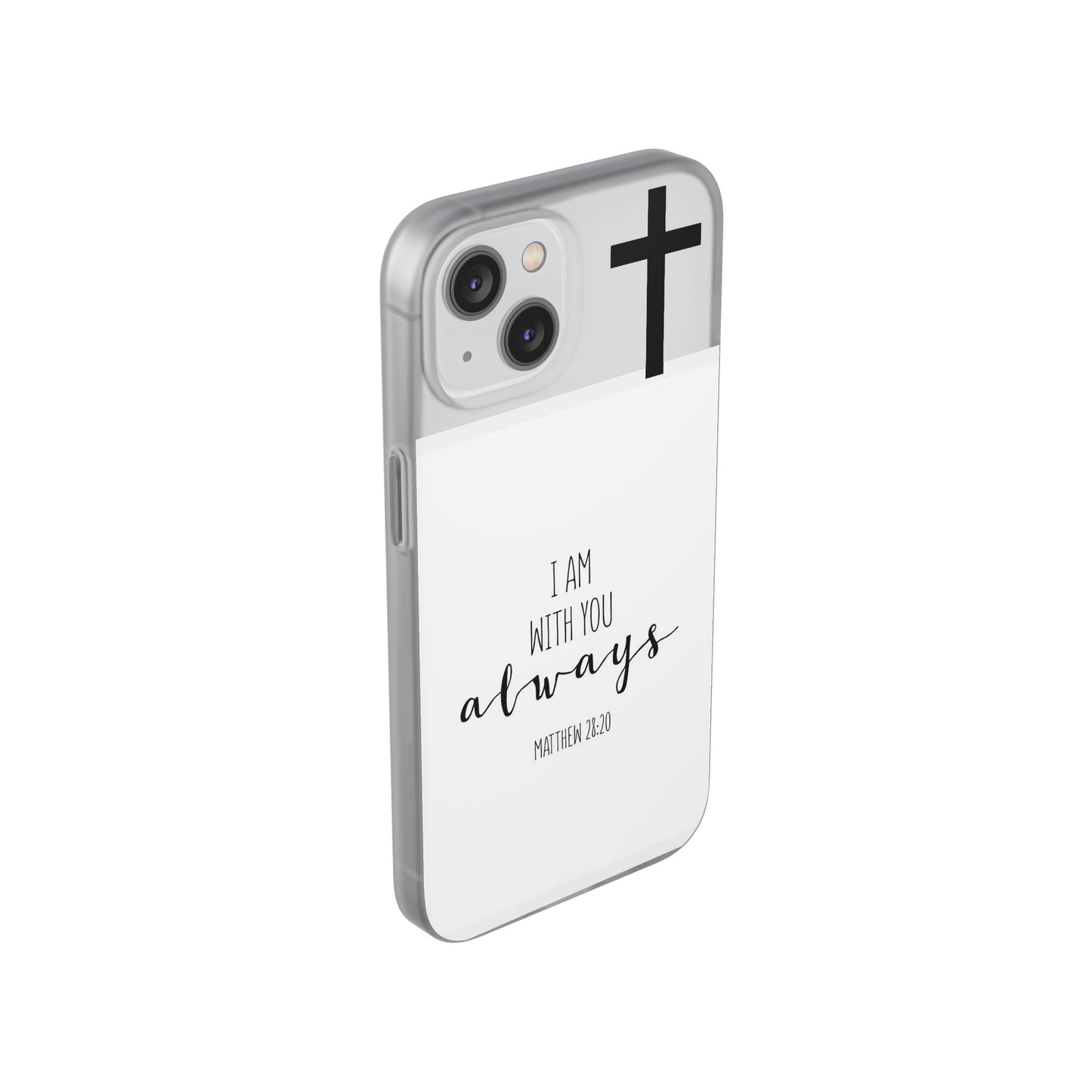 christian phone case with bible verse and cross