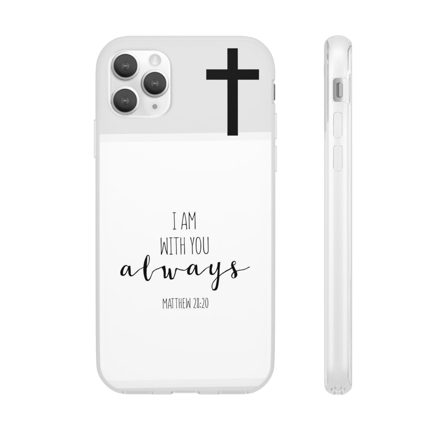 christian phone case with bible verse and cross