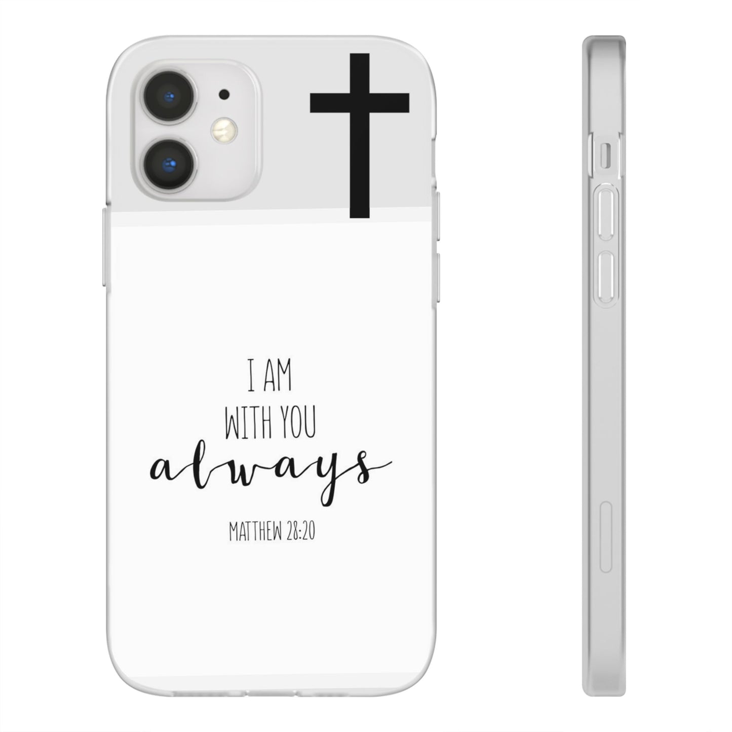 christian phone case with bible verse and cross