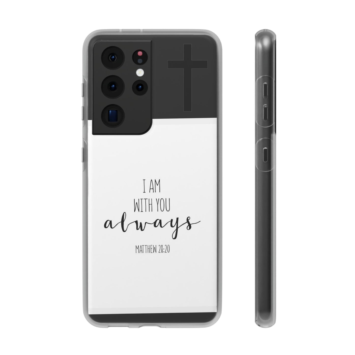 christian phone case with bible verse and cross