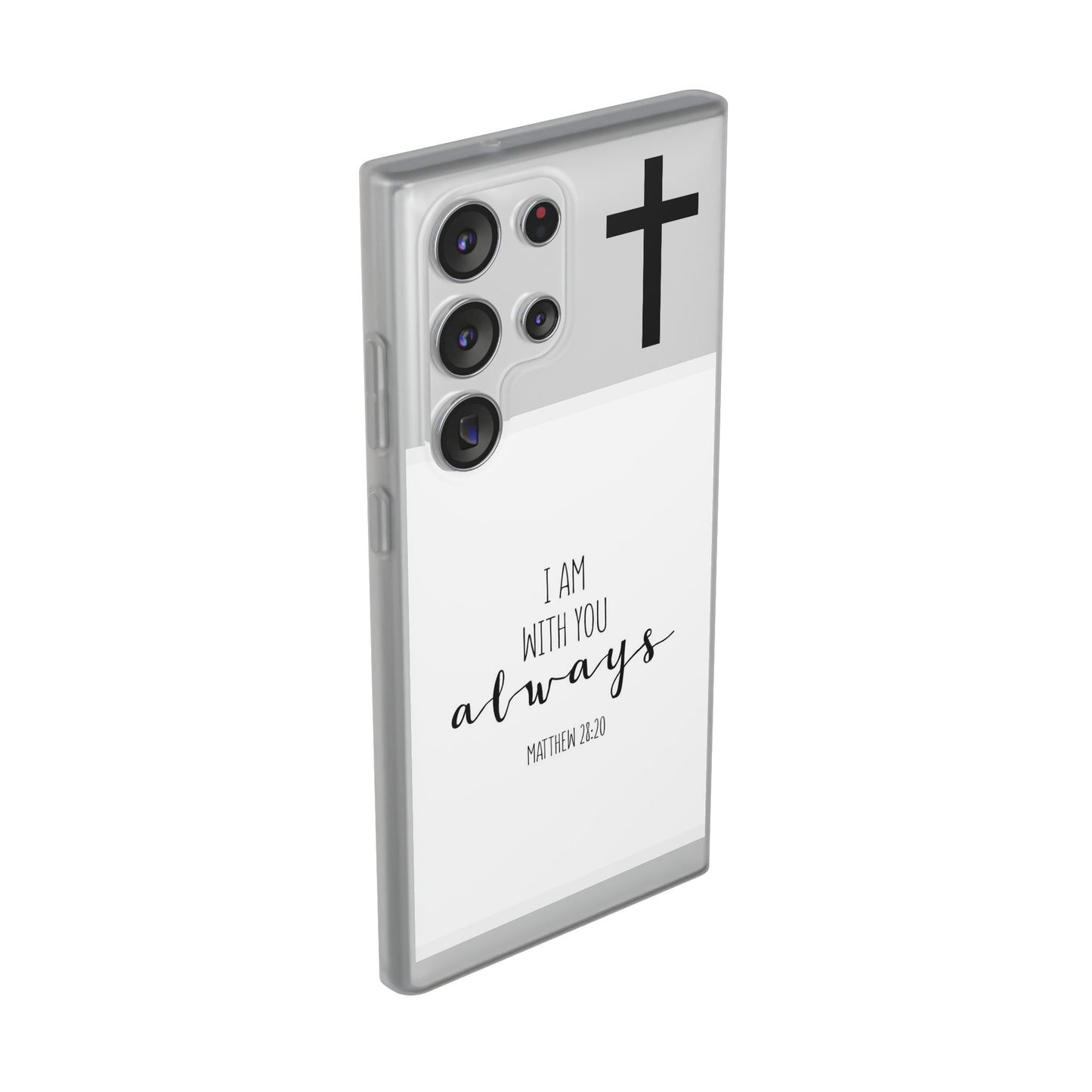 christian phone case with bible verse and cross