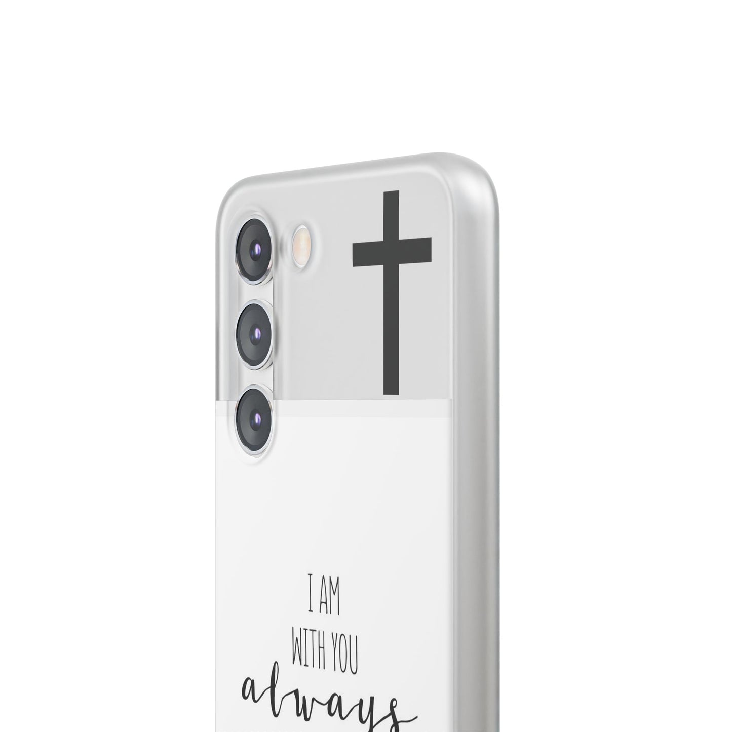 christian phone case with bible verse and cross