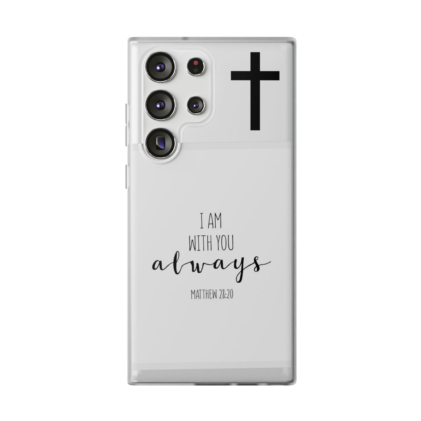 christian phone case with bible verse and cross