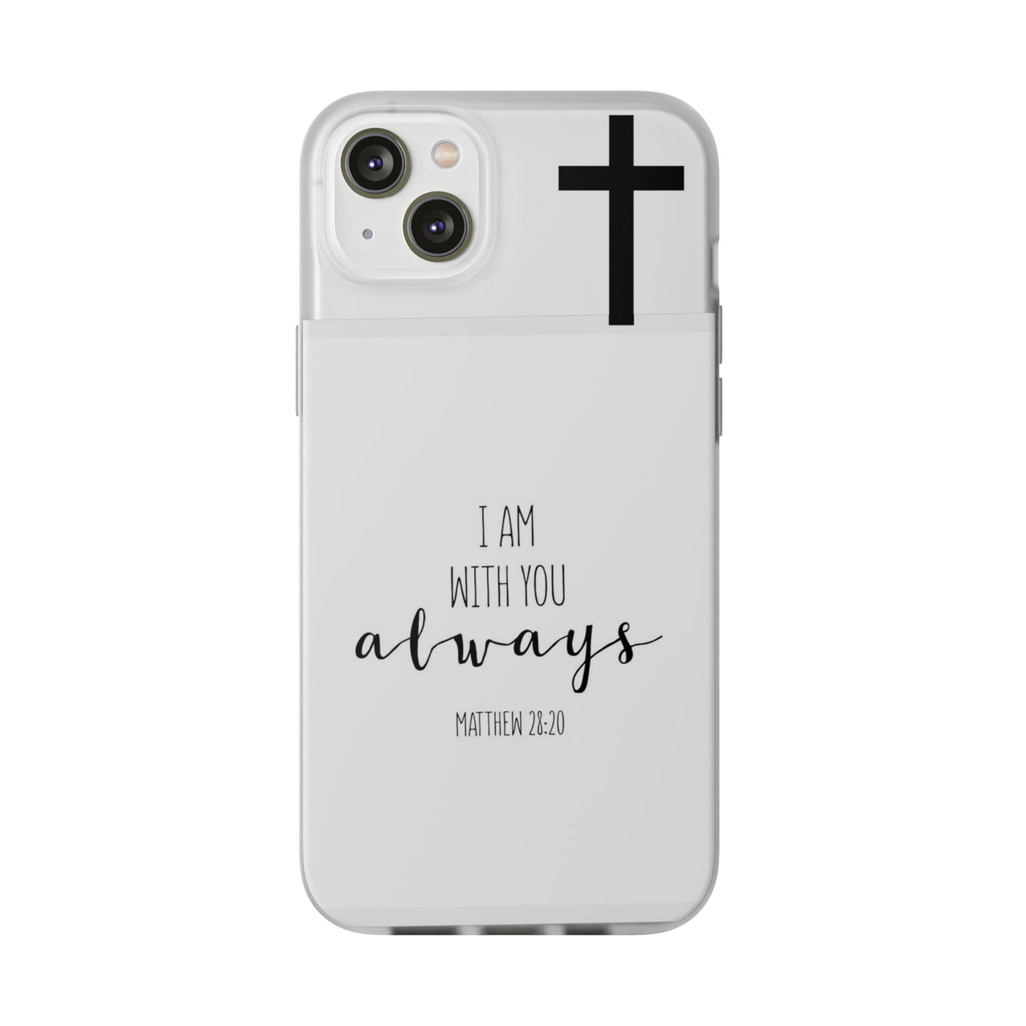 christian phone case with bible verse and cross