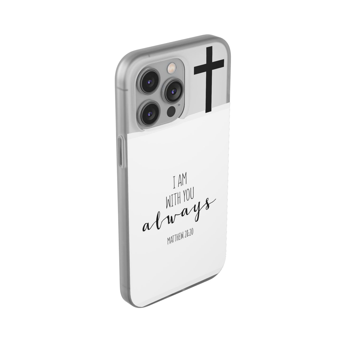 christian phone case with bible verse and cross