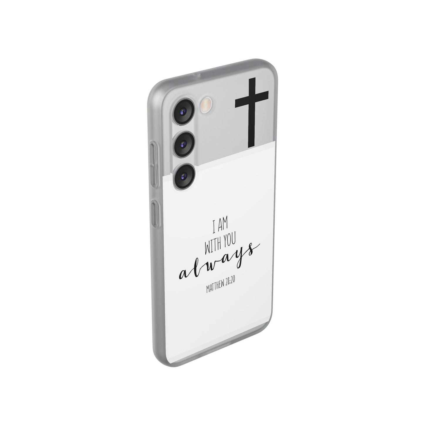 christian phone case with bible verse and cross