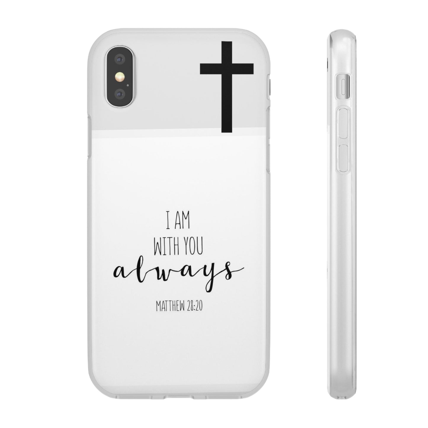 christian phone case with bible verse and cross