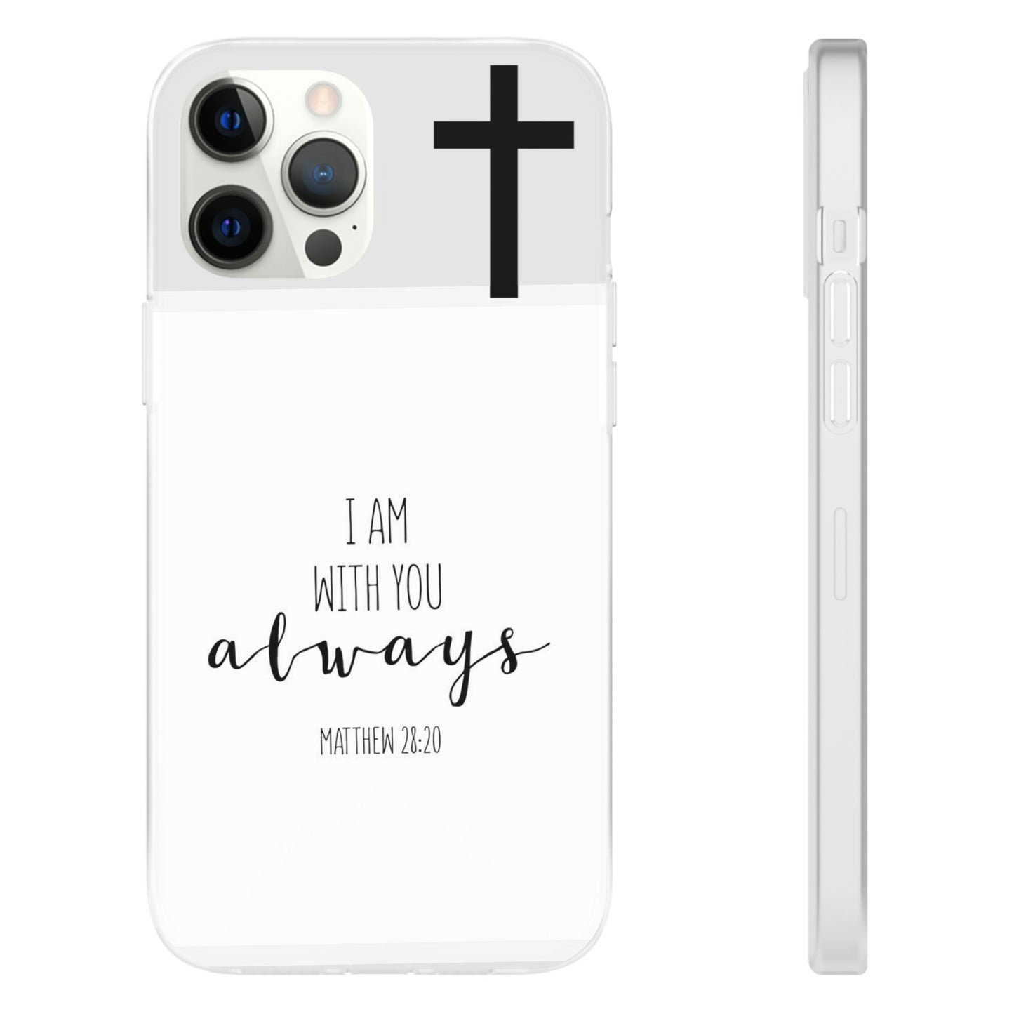 christian phone case with bible verse and cross