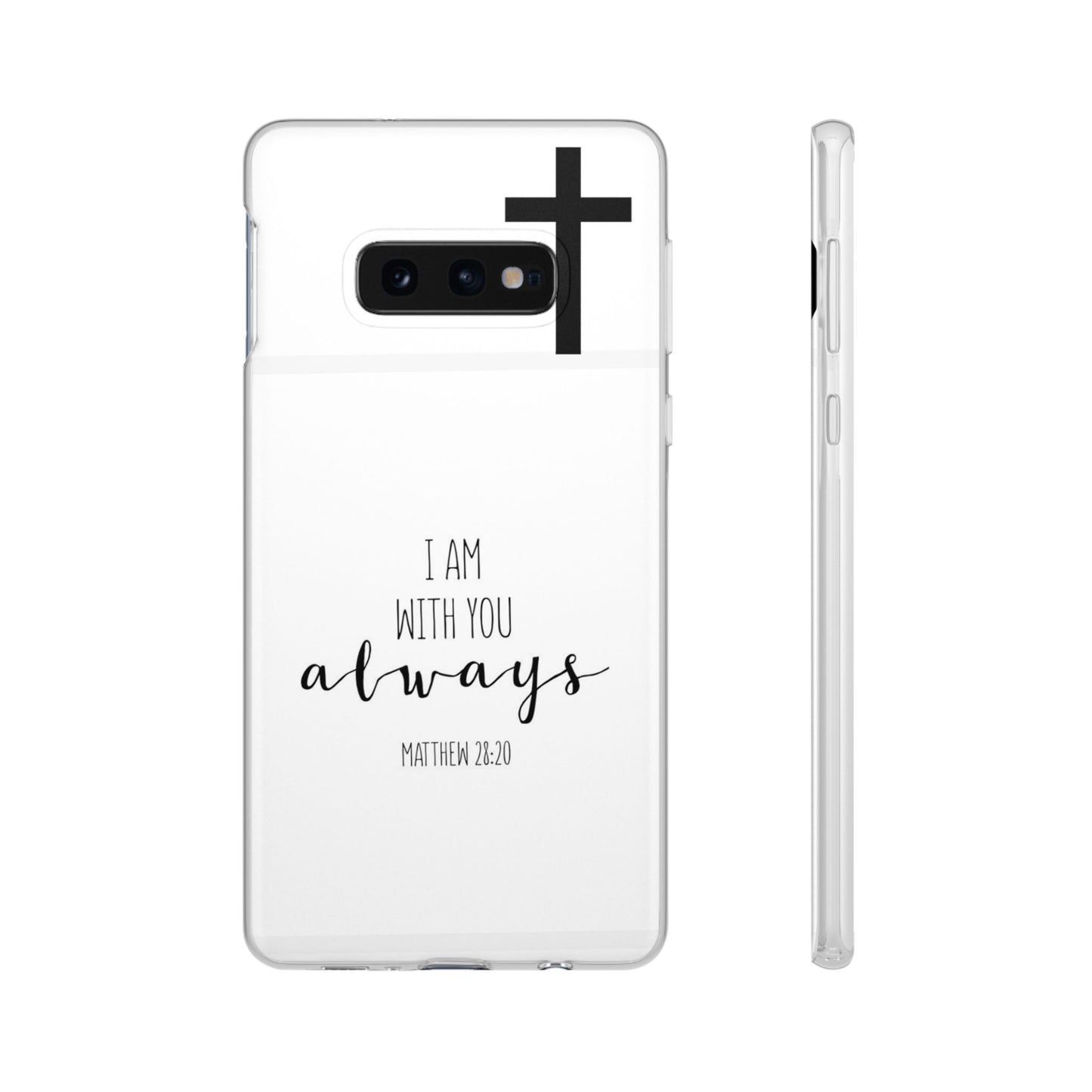 christian phone case with bible verse and cross