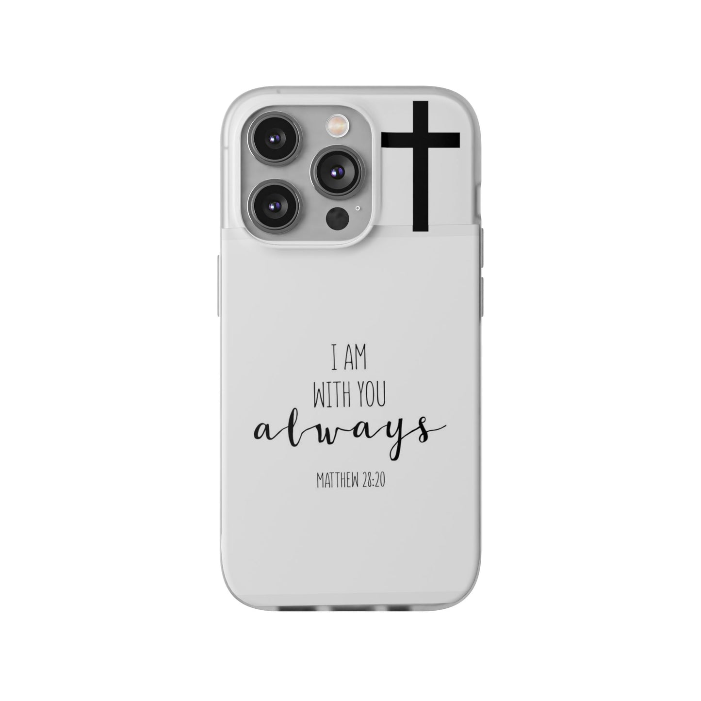 christian phone case with bible verse and cross