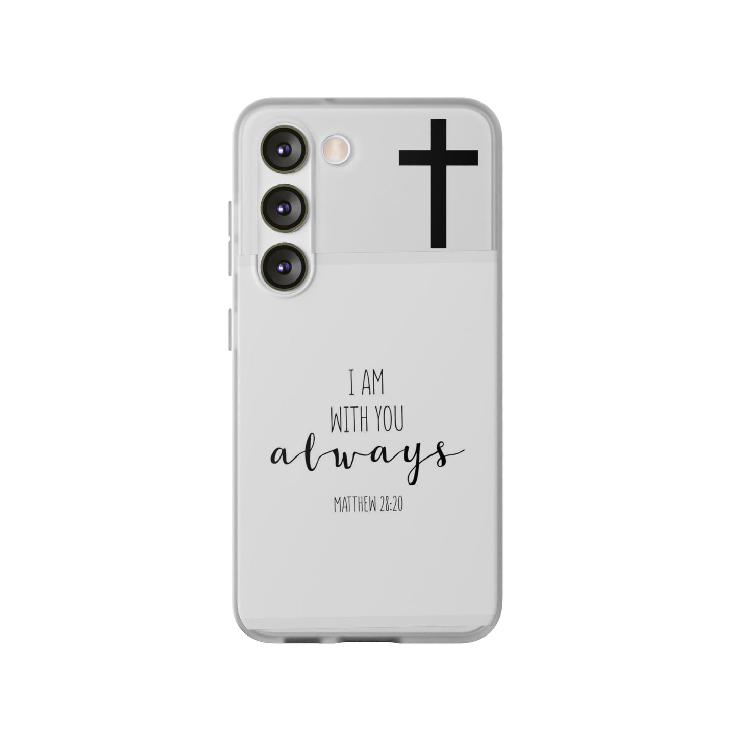 christian phone case with bible verse and cross