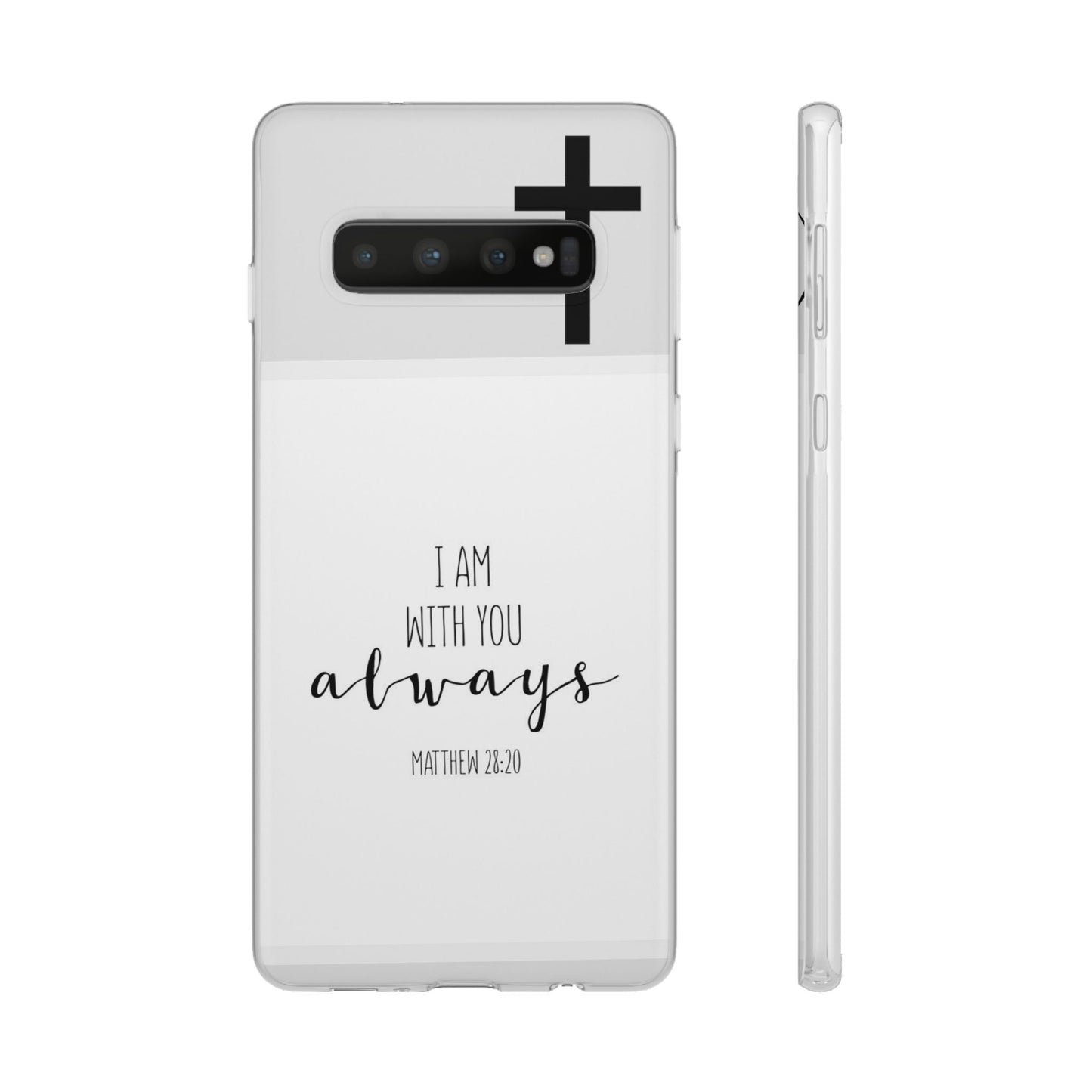 christian phone case with bible verse and cross