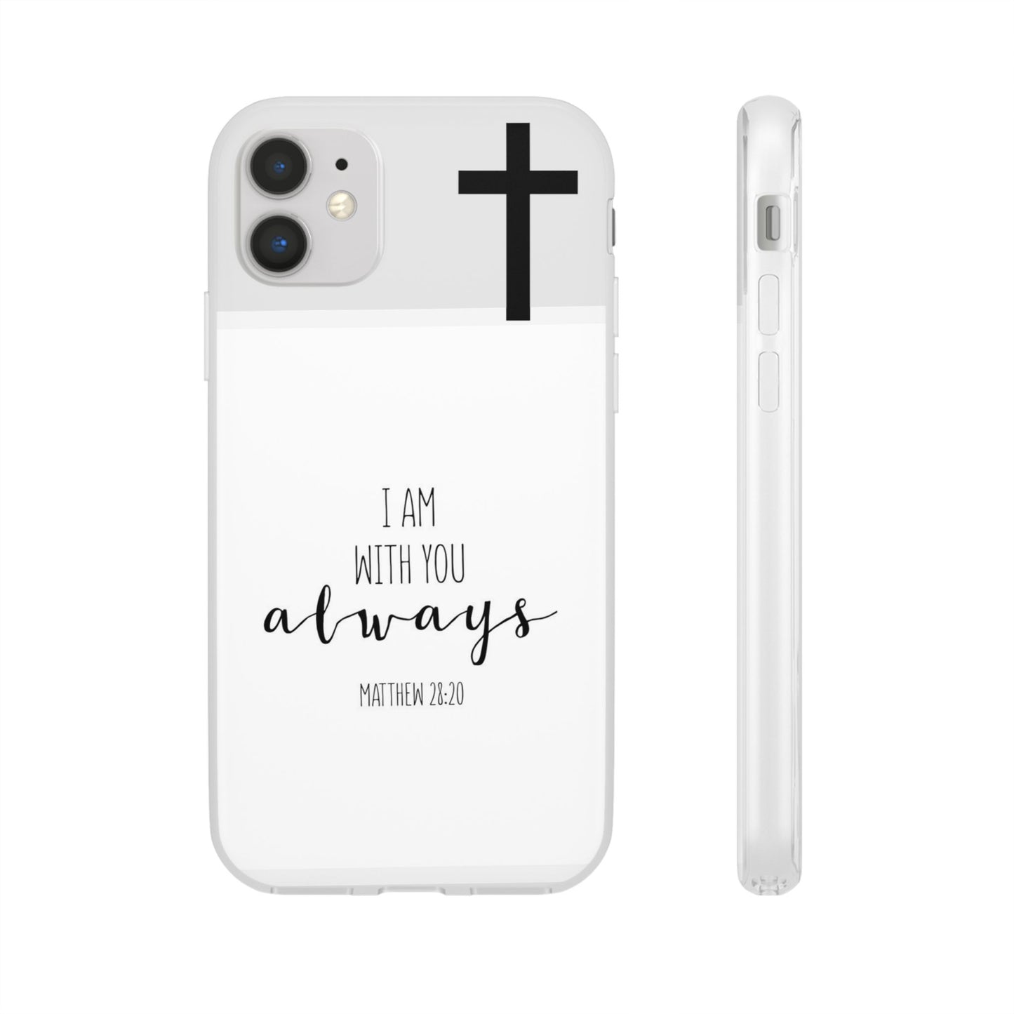 christian phone case with bible verse and cross