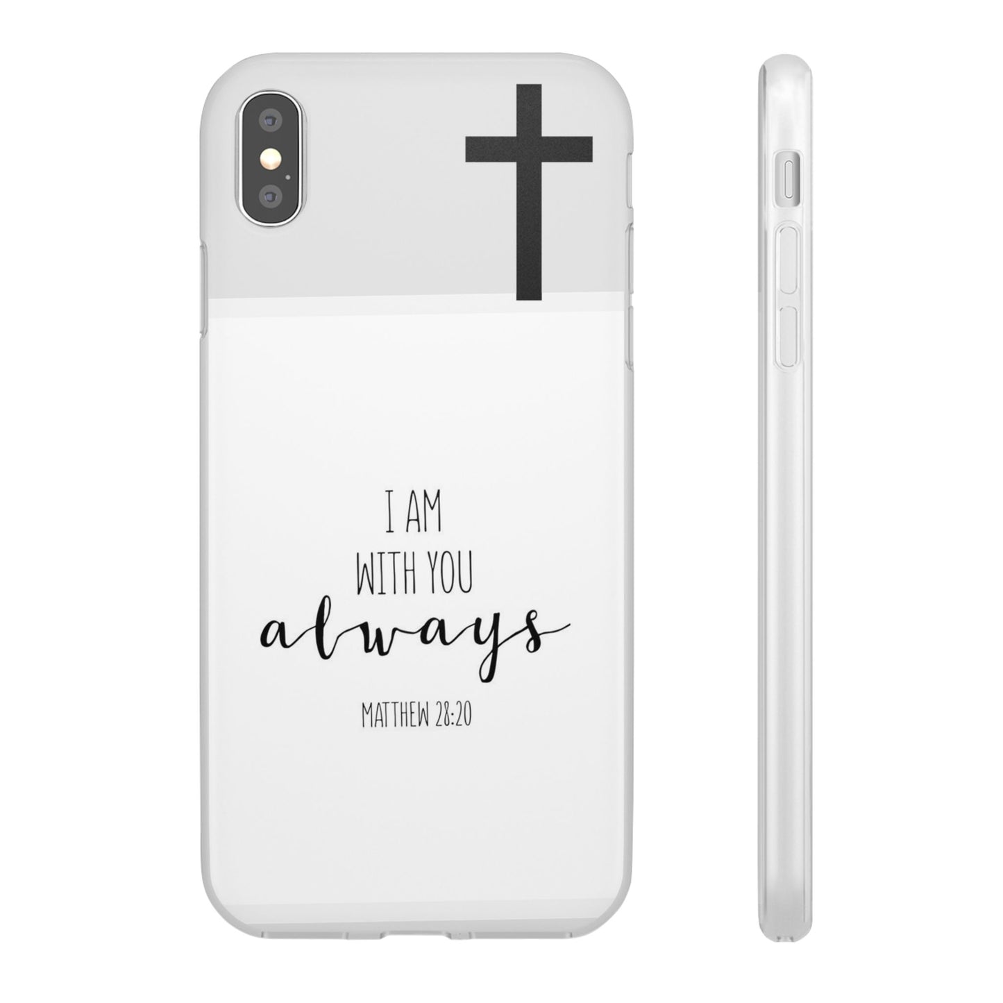 christian phone case with bible verse and cross