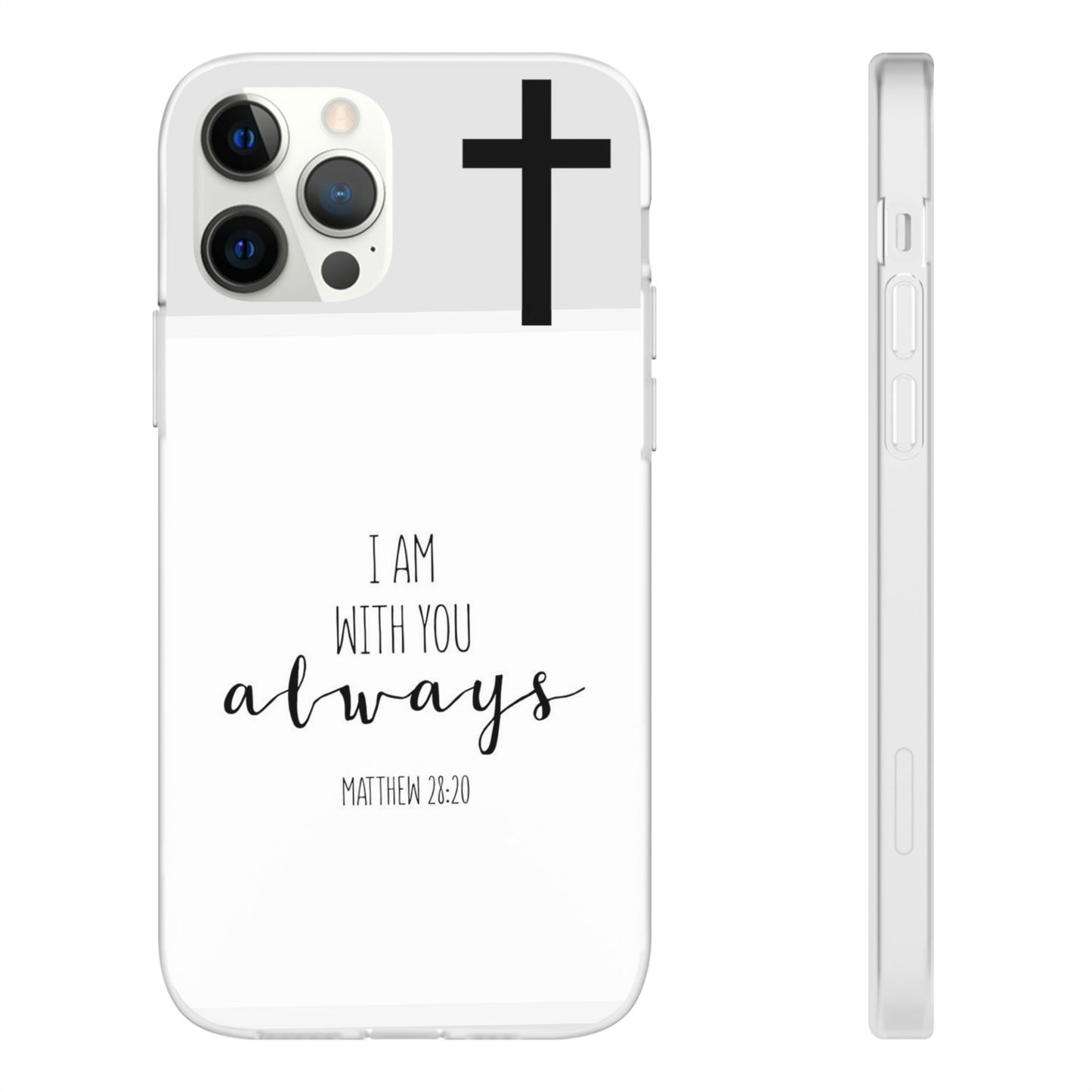 christian phone case with bible verse and cross